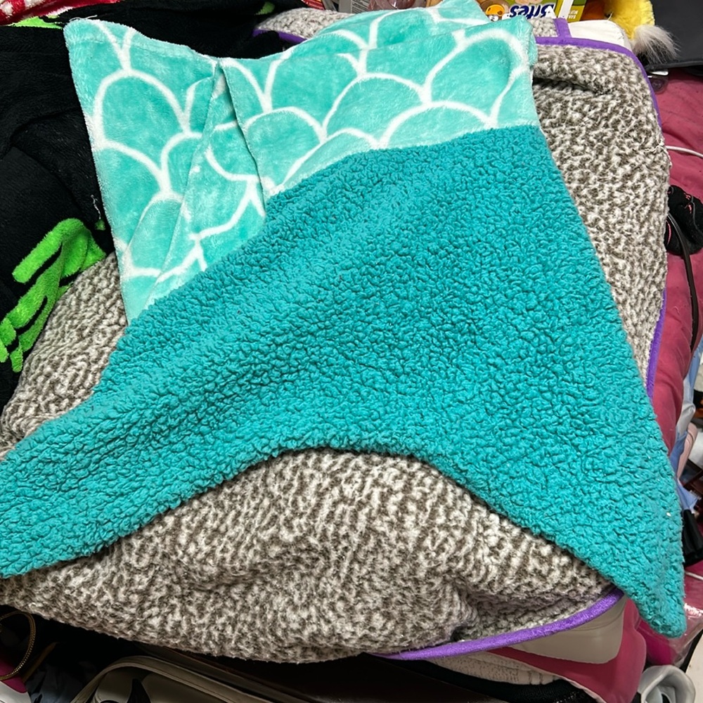 Mermaid tail blanket